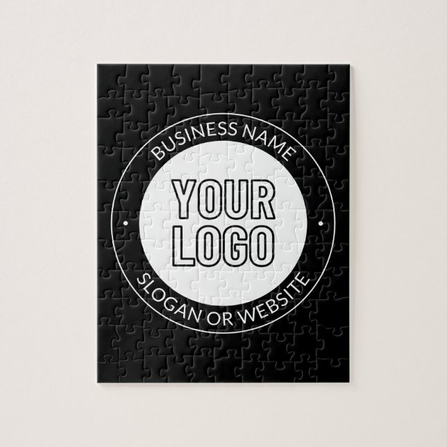 Business Logo or Design & Editable Text Template Jigsaw Puzzle (Vertical)