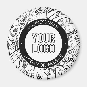 Business Logo or Design & Editable Text Template Magnet