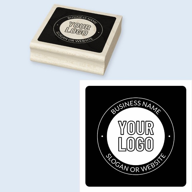 Business Logo or Design & Editable Text Template Rubber Stamp (Creator Uploaded)