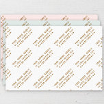 Business logo or gold text Company brand Christma Tissue Paper<br><div class="desc">Customisable Business Tissue Paper. Choose size and paper colour & Add your logo OR your brand name or other text/characters. - Some unicode characters you can copy/paste to the text box if you want to: ● (Black circle), ★ (Star), ✱ ❃ (Asterisks), ❅ ❆ (Snowflakes), ❈ (Sparkle), ♥ (Heart), ♛...</div>
