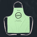 Business Logo Pale Green Employee Staff Name Apron<br><div class="desc">Business Logo Pale Green Employee Staff Name
A simple Pale Green custom business template in a modern minimalist style which can be easily updated with your company logo and text. 
business, logo, blush, Pale Green, employee, staff, name, server, company logo, Pale Green logo</div>