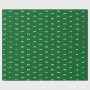 Business Logo Personalised Initials green Wrapping Paper