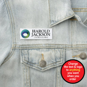 Business Logo Personalised Name Tag