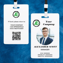 Business Logo Personnel staff employee qr Code