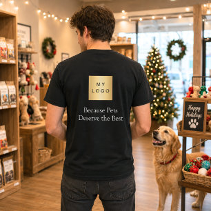 Business Logo Pet Dog Walker Staff Workwear T-Shirt