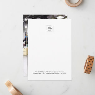 Business Logo   Photo Modern Minimalist White  Card