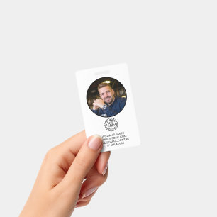 Business Logo Photo Promotional Name ID Badge