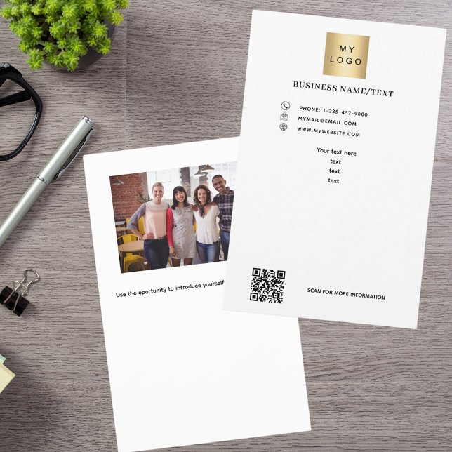 Business logo photo qr code flyer (Creator Uploaded)