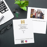 Business logo photo qr code instagram flyer<br><div class="desc">White background. Personalise and add your business logo,  name,  address,  your text,  your own QR code to your instagram account. 
Back: add a photo and more text.</div>