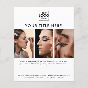 Business Logo Professional Beauty Salon 3 Photos Flyer