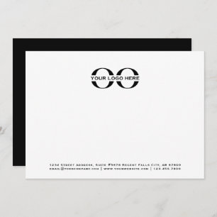 Business Logo Professional Black and White 5x7 Card