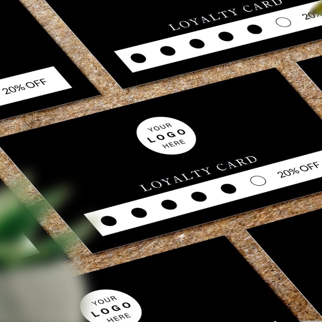 Business logo professional company punch loyalty card (Creator Uploaded)