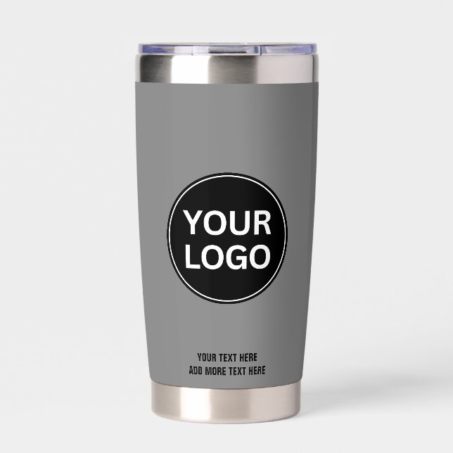 Business Logo Professional Custom Simple Insulated Tumbler (Front)