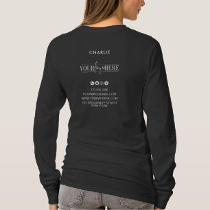 Business Logo Professional Minimalist Black T-Shirt