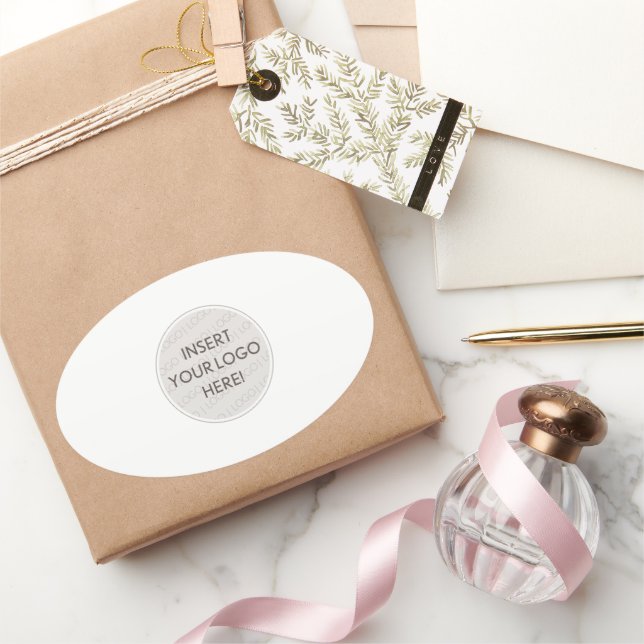 BUSINESS LOGO professional simple modern packaging Oval Sticker (Gifting)