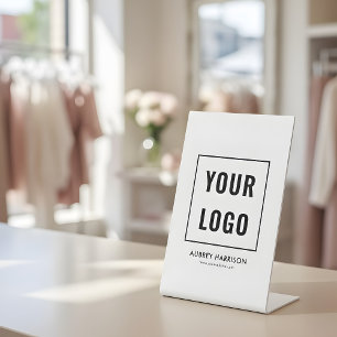 Business Logo Professional Simple Pedestal Sign