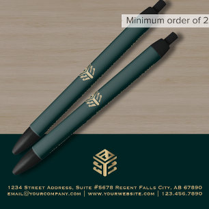 Business Logo Promotional Black Ink Pen