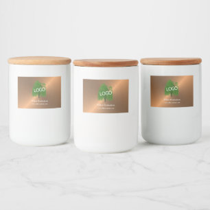 Business Logo Promotional Company Copper Food Label