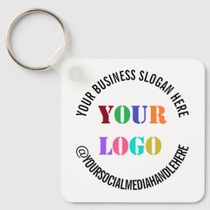 Business Logo Promotional Keychain Social Media