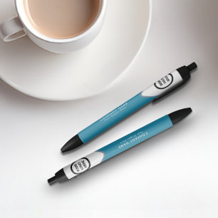 Business Logo Promotional Pen Teal Blue Corp