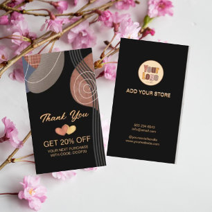 Business Logo Promotional Store Thank You Discount Card