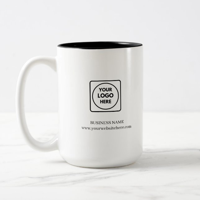 Business Logo Promotional Two Tone Mug (Left)
