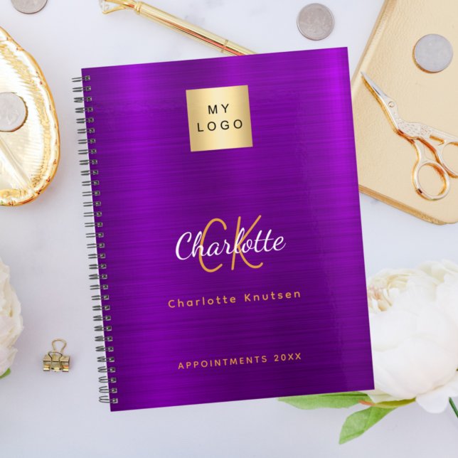Business logo purple gold monogram 2026 planner (Creator Uploaded)