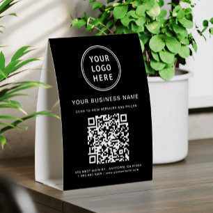 Business Logo QR Code Black