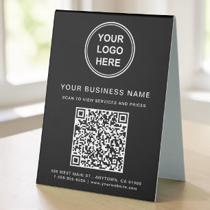 Business Logo QR Code Black