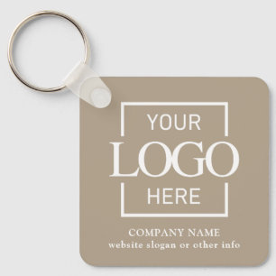 Business Logo & QR Code Branded Promotional Key Ring