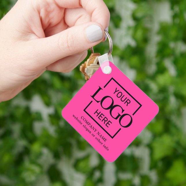 Business Logo & QR Code Branded Promotional  Key Ring (Hand)