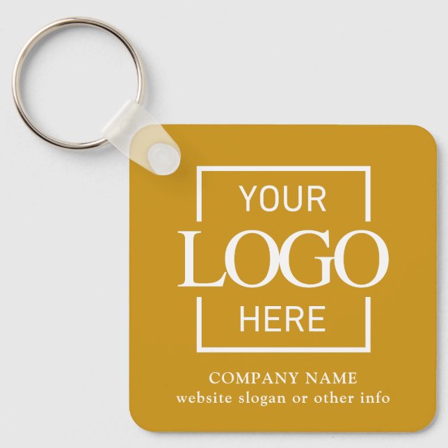 Business Logo & QR Code Branded Promotional  Key Ring (Front)