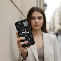Business Logo QR Code Branding Black