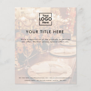 Business Logo QR Code Event Planning Faded Photo Flyer