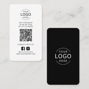 Business Logo QR Code Feedback Social Media Business Card