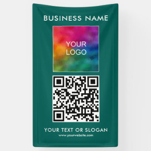 Business Logo QR Code Here Vertical Template Best Banner