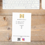 Business logo qr code instagram custom text flyer<br><div class="desc">White background. Personalise and add your business logo,  name,  address,  your text,  your own QR code to your instagram account. 
You can also add text on the back.</div>