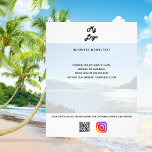 Business logo qr code instagram custom text photo flyer<br><div class="desc">White background,  black text. Personalise and add your business logo,  name,  address,  your text,  your own QR code to your instagram account. Add your own background photo.  A white photo overlay.</div>