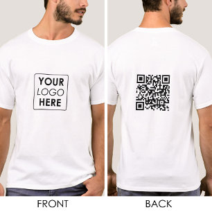Business Logo QR Code Modern Employee Workwear T-Shirt