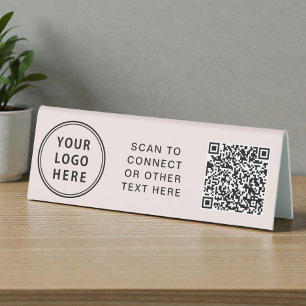 Business Logo QR Code Pink