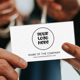 Business Logo QR Code Professional Minimalist  Business Card