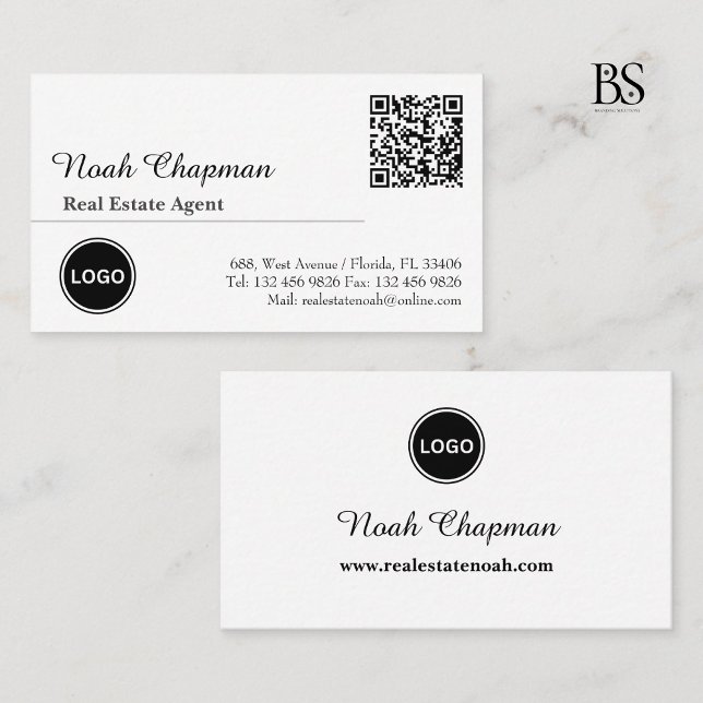 Business Logo QR code Professional Service Business Card (Business Logo QR code Professional Service Business Card)