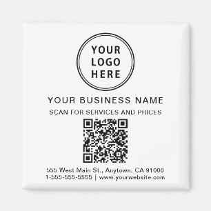 Business Logo QR Code Promotional Magnet
