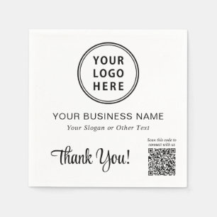 Business Logo QR Code Promotional Napkin