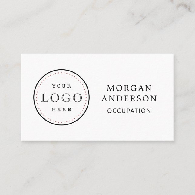Business Logo QR Code Simple Business Card (Front)