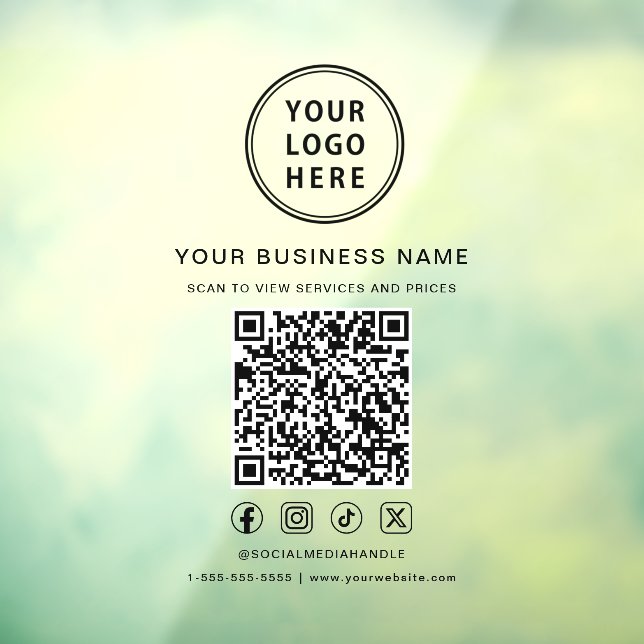 Business Logo QR Code Social Media (Sheet 3)