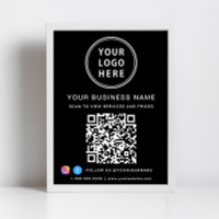 Business Logo QR Code Social Media Black