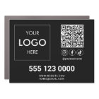 Business Logo QR Code Social Media Car Magnet
