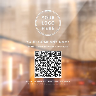 Business Logo QR Code White