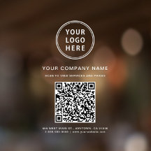 Business Logo QR Code White